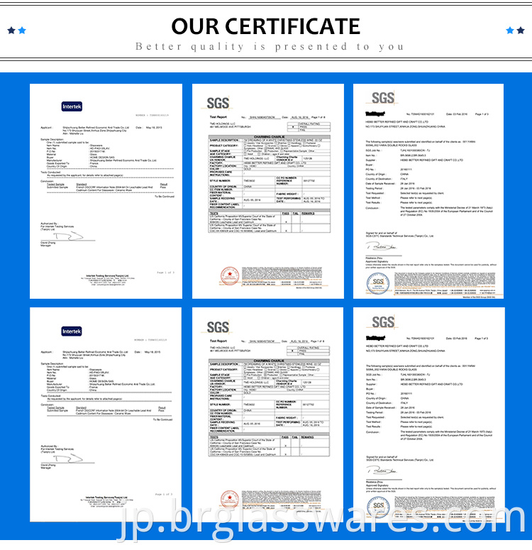 certificate of glass candle holder